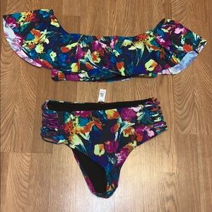 Plus size floral bathing suit